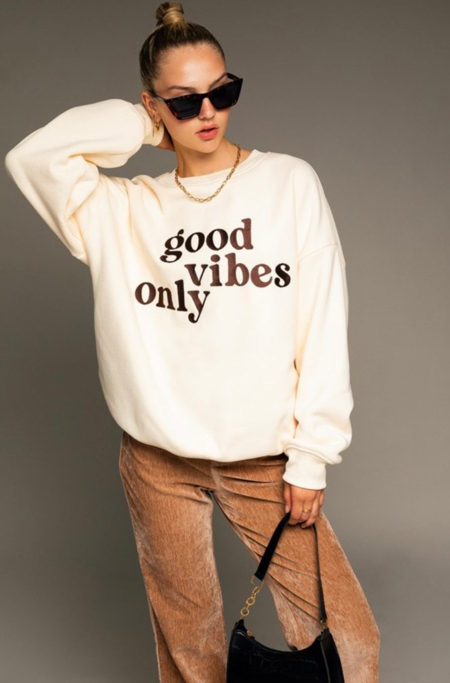 good vibes only sweatshirt