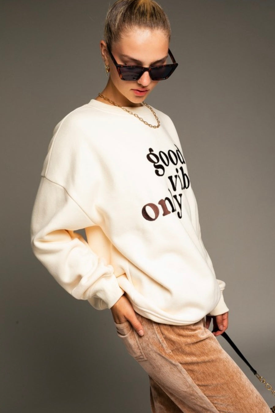 good vibes only sweatshirt