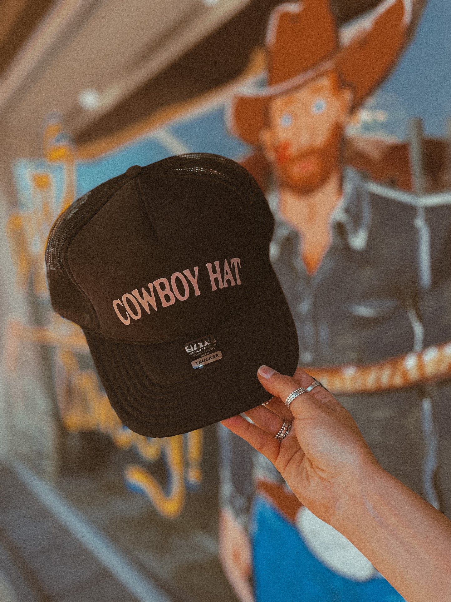 cowboy hat trucker hat