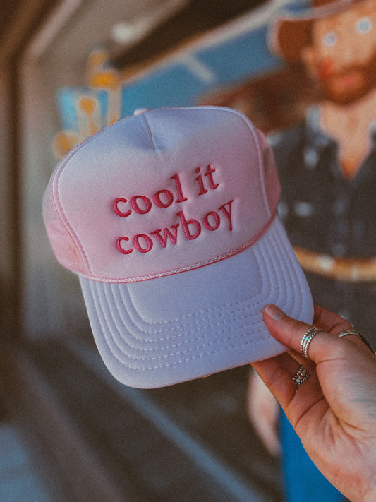 cool it cowboy trucker hat