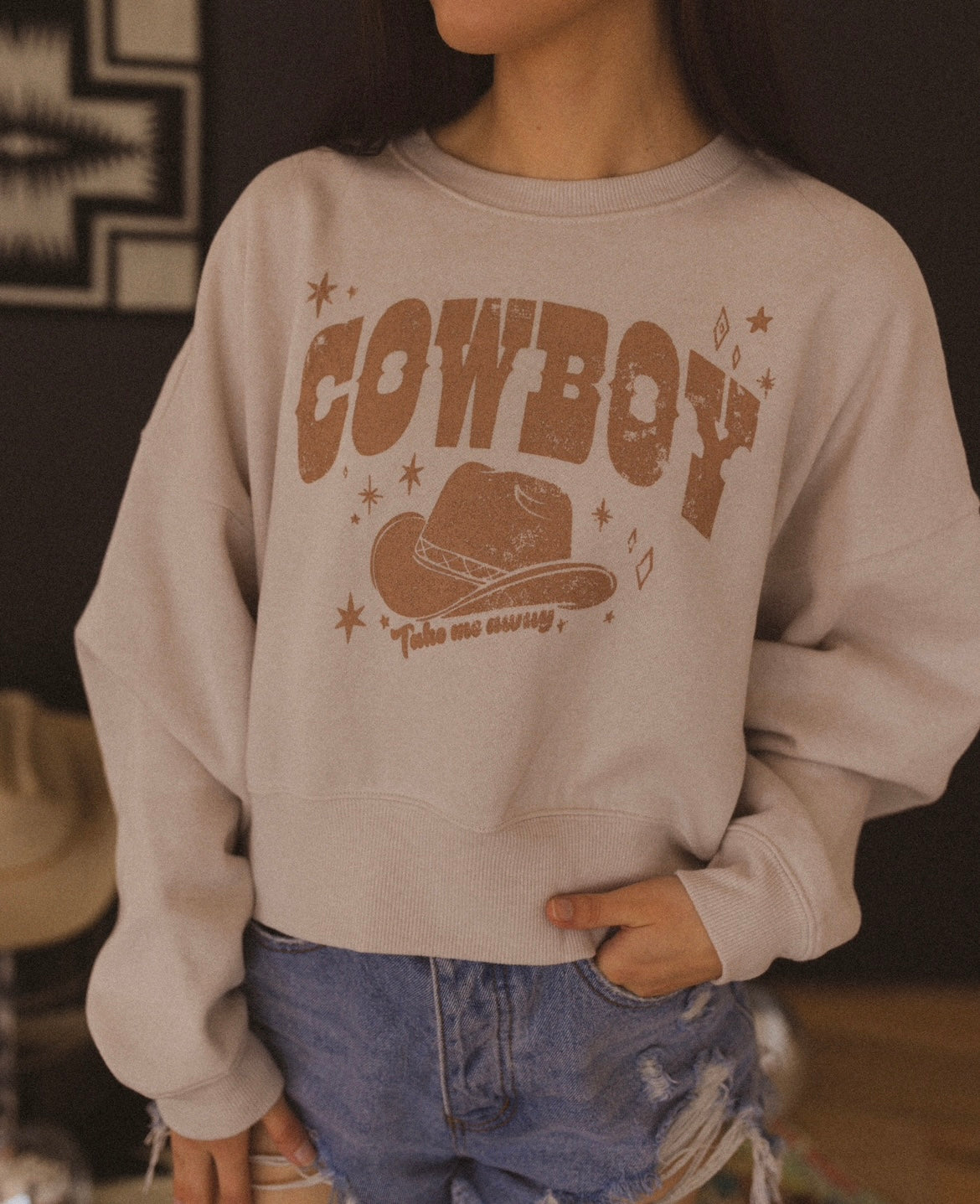 cowboy take me away sweatshirt