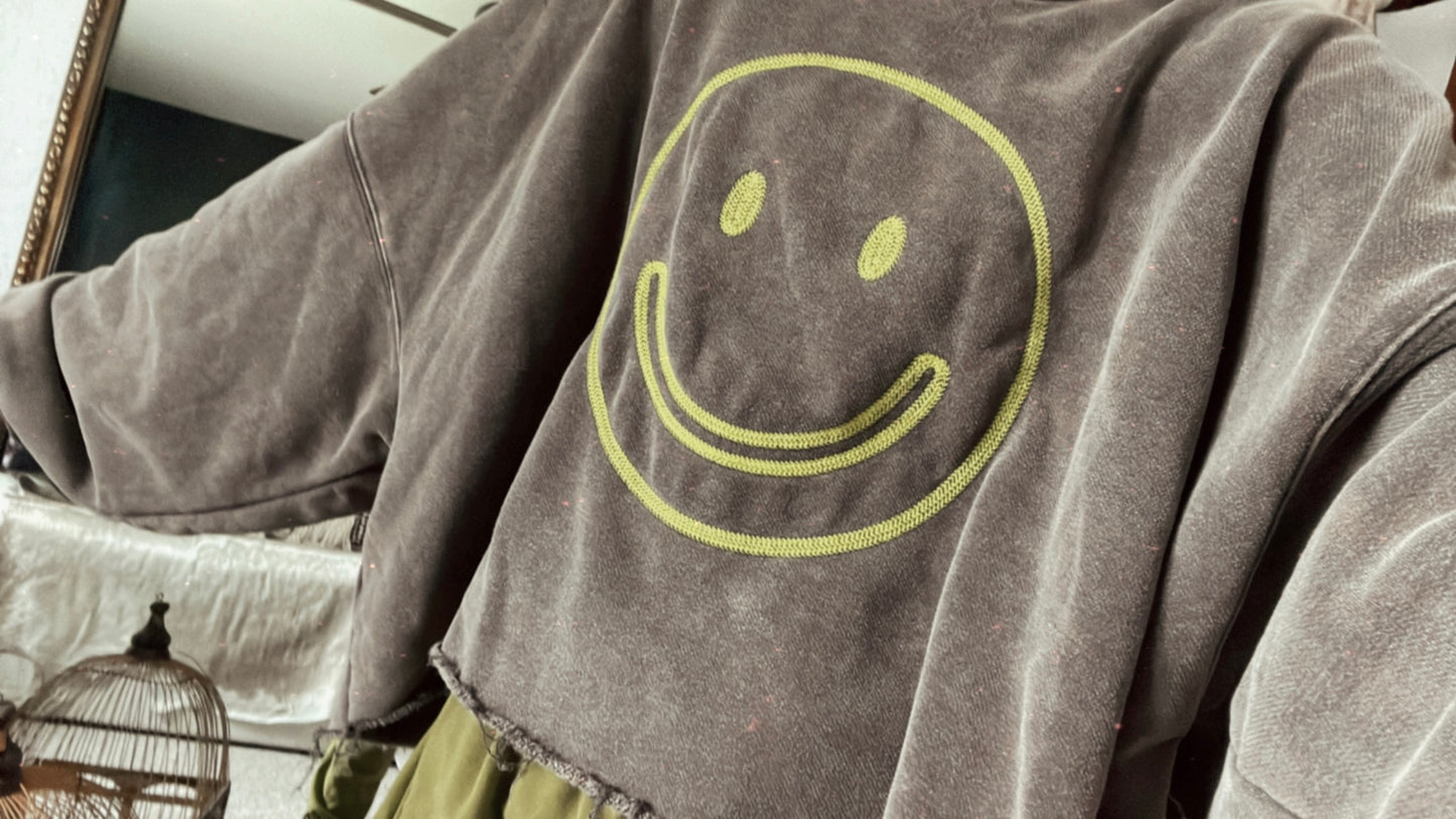 smiley sweatshirt