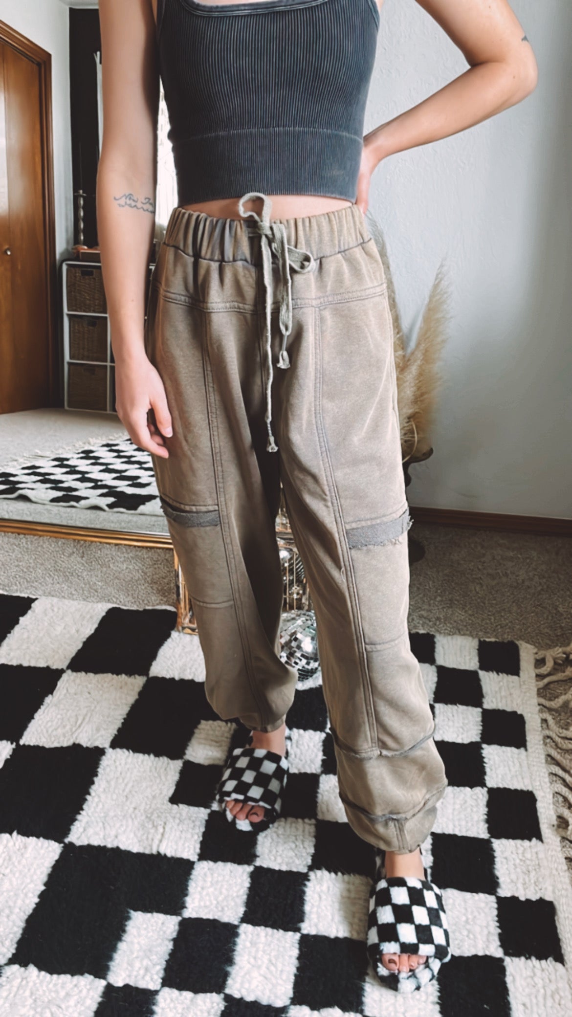 rust charcoal jogger